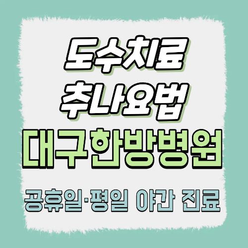 도수치료 · 추나요법